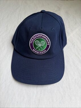 NWT New Wimbledon Essentials
Championships Logo Cap Hat - Navy
